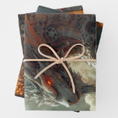 Decoupage Steampunk Dragon, Skull & Couple Geschenkpapier Set (Beispiel)