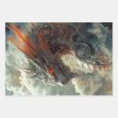 Decoupage Steampunk Dragon, Skull & Couple Geschenkpapier Set (Vorderseite)