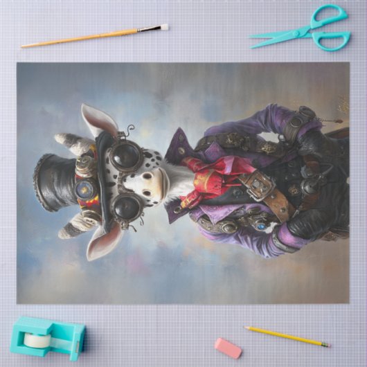 Decoupage Steampunk Fantasy Giraffe Seidenpapier (Basteln)