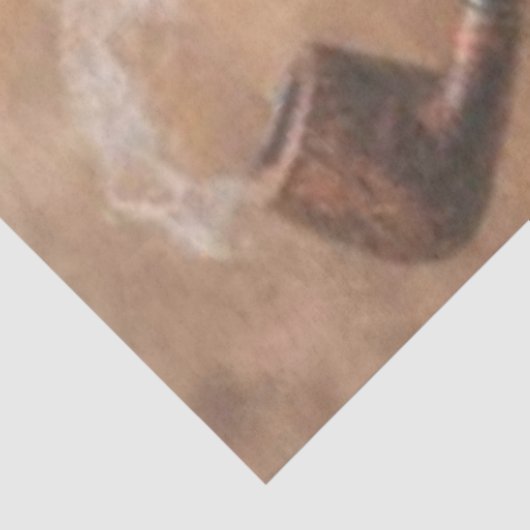 Decoupage Steampunk Fox Portrait Smokin Pipe Seidenpapier (Ausschnitt)