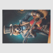 Decoupage - Steampunk Golden Retriever & Gitarre - Seidenpapier (Vorderseite)