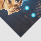 Decoupage - Steampunk Golden Retriever & Gitarre - Seidenpapier (Detail)