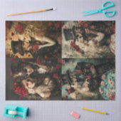 Decoupage Steampunk Gothic Valentine Paare (4) Seidenpapier (Basteln)