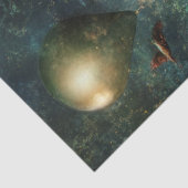 Decoupage Steampunk Heißluftballon Kosmischer Himm Seidenpapier (Ausschnitt)