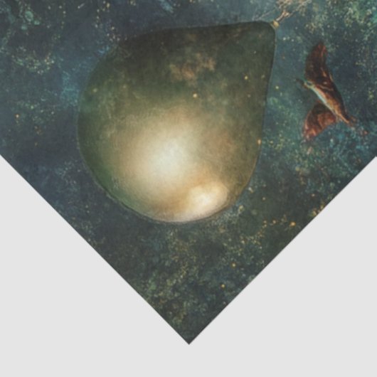 Decoupage Steampunk Heißluftballon Kosmischer Himm Seidenpapier (Ausschnitt)