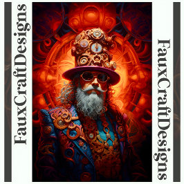 Decoupage Steampunk Hippy Male Imitate Ink 034 Seidenpapier