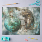 Decoupage Steampunk Hot Air Ballon & Globe Seidenpapier (Basteln)