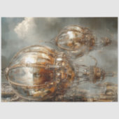 Decoupage Steampunk Hot Air Balloon Mirror beenden Seidenpapier (Vorderseite)
