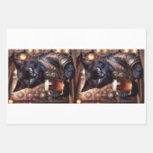 Decoupage - Steampunk-Katze trinkt Bier - Geschenkpapier Set (Vorderseite 3)