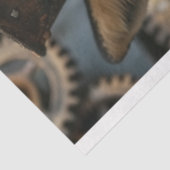 Decoupage Steampunk Long Hahaar Red Fox Seidenpapier (Ausschnitt)