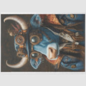 Decoupage Steampunk Mechanischer Vintager Bull Seidenpapier (Vorderseite)