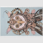 Decoupage Steampunk Pink Owl Gizmo Hootsworth Seidenpapier (Vorderseite)