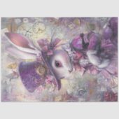 Decoupage Steampunk Rabbit Alice Wonderland Seidenpapier (Vorderseite)