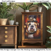 Decoupage Steampunk Regal British Bulldog Verließ  Seidenpapier