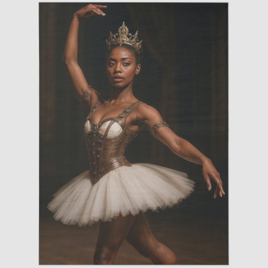 Decoupage Steampunk Royal Ballerina Elegant Seidenpapier (Vorderseite)