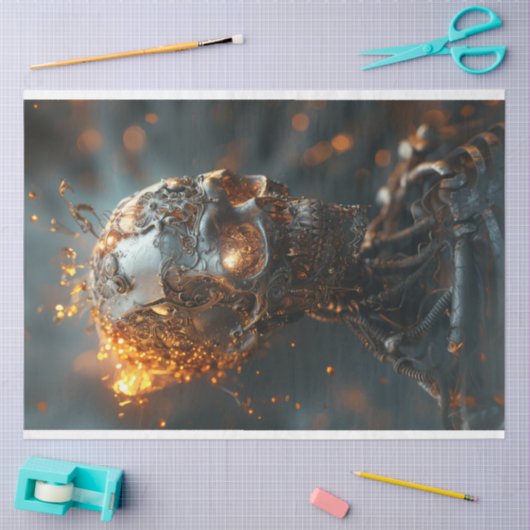 Decoupage Steampunk Skull Fantasy Seidenpapier (Basteln)