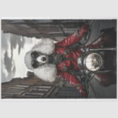 Decoupage Steampunk Standard Poodle Motorrad Seidenpapier (Vorderseite)