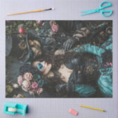 Decoupage Steampunk Valentine Couple Aquamarin Bla Seidenpapier (Basteln)