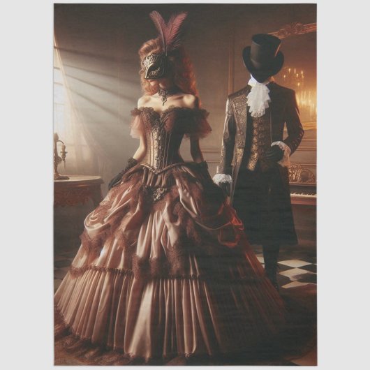 Decoupage Steampunk Victorian Fantasy Masquerade  Seidenpapier