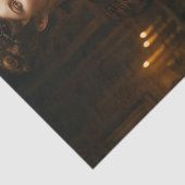 Decoupage Steampunk Victorian Lady in Brown Seidenpapier (Detail)