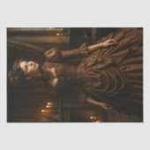 Decoupage Steampunk Victorian Lady in Brown Seidenpapier (Vorderseite)