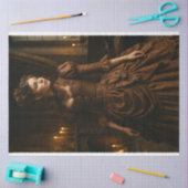 Decoupage Steampunk Victorian Lady in Brown Seidenpapier (Basteln)