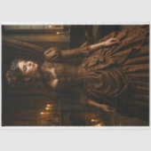 Decoupage Steampunk Victorian Lady in Brown Seidenpapier (Vorderseite)