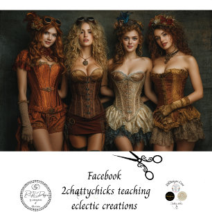 Decoupage Steampunk Viktorianisch Fashion Women Co Seidenpapier