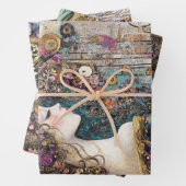 Decoupage Steampunk Viktorianisch Lady Butterfly Geschenkpapier Set (Beispiel)