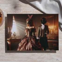 Decoupage Steampunk viktorianische Fantasy-Maskera Seidenpapier