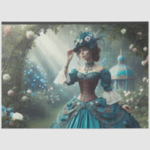 Decoupage Steampunk Vintage Victorian Garden Lady
