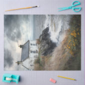 Decoupage Stormwatch Cabin Irland direkt am Meer Seidenpapier (Basteln)