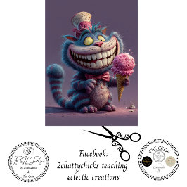 Decoupage Striped Cat from Wonderland Inspiration  Seidenpapier