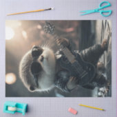 Decoupage Stylish Gitarre Playing Otter Seidenpapier (Basteln)