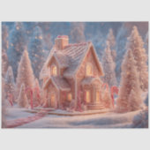 Decoupage Sugary Winter Ginger Bread House Seidenpapier (Vorderseite)