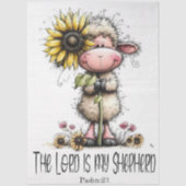 Decoupage Sunflower Sheep Lord is my Shepard Seidenpapier (Vorderseite)