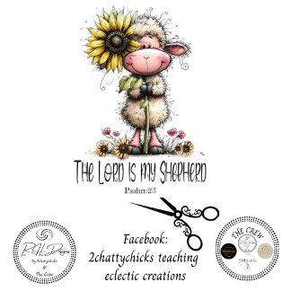 Decoupage Sunflower Sheep Lord is my Shepard Seidenpapier