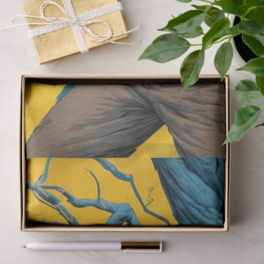 Decoupage Surreal Scarecrow Skull Face Seidenpapier (Geschenk)