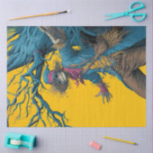 Decoupage Surreal Scarecrow Skull Face Seidenpapier (Basteln)