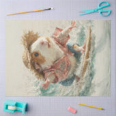 Decoupage Surround Guinea Pig Hawaiian Style Seidenpapier (Basteln)