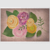 Decoupage Tissue Paper Vintag Ranunculus Bouqet Seidenpapier (Vorderseite)