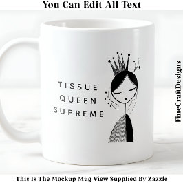 Decoupage Tissue Queen 032 Novelty Craft Kaffeetasse