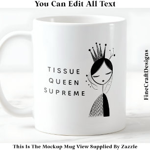 Decoupage Tissue Queen 032 Novelty Craft Kaffeetasse