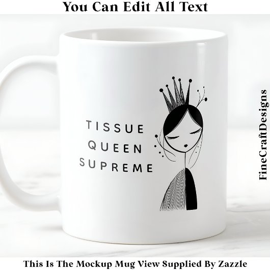 Decoupage Tissue Queen 032 Novelty Craft Kaffeetasse