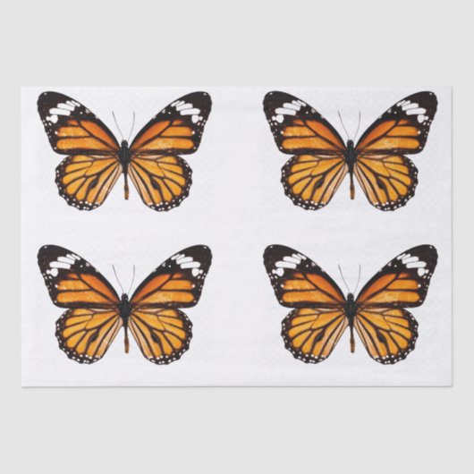 DECOUPAGE TISSUPAPIER : MONARCH-BUTTERFLY SEIDENPAPIER (Vorderseite)