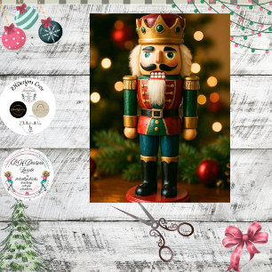 Decoupage Traditioneller Nussknacker Weihnachten Seidenpapier