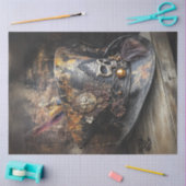 Decoupage Tricorn Rustic Pirate Hat Feather Seidenpapier (Basteln)