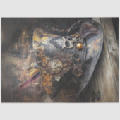 Decoupage Tricorn Rustic Pirate Hat Feather Seidenpapier (Vorderseite)