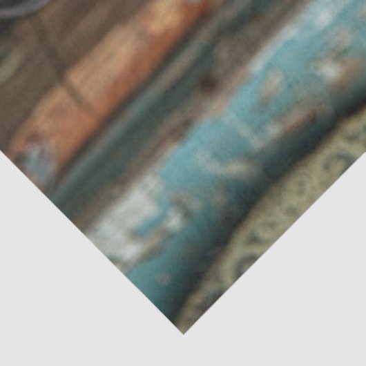 Decoupage Unique Cowboy Stiefel mit Gesichter Seidenpapier (Ausschnitt)