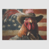 Decoupage USA Patriotic Rooster Flag Seidenpapier (Vorderseite)